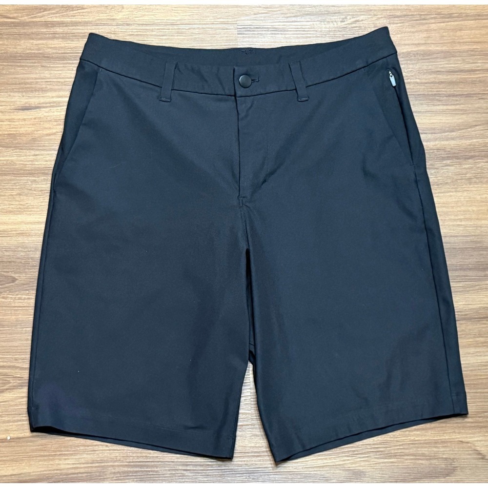 Lululemon Commission Relaxed 11" Shorts Mens Black Performance Golf Shorts Sz 30